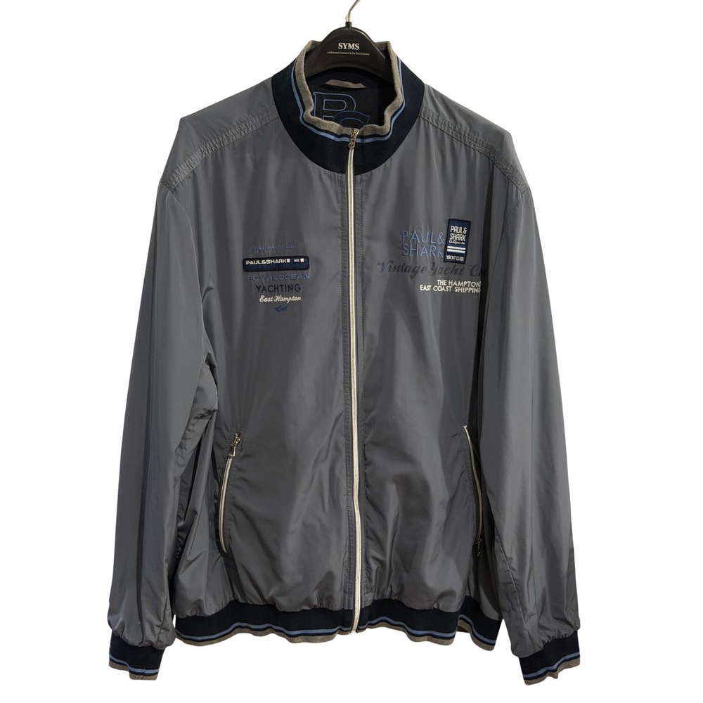 Paul & Shark Yachting Jacket Mens‎ 5XL Gray  Royal Yacht Club Hamptons